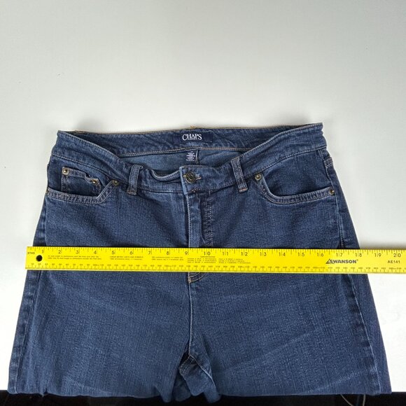 Chaps Jeans Womens 10 (30x28) Daniella Curvy Fit Straight Blue Stretch Denim - Picture 9 of 14